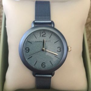 Laura Ashley “Glitz Dial Spray Mesh Band” Watch